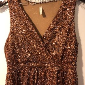 Rose Gold maternity formal dress